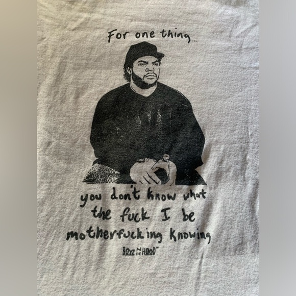 Boyz N The Hood “For One Thing…” Men’s Graphic Tee Shirt Rapper Ice Cube No Idea - Picture 1 of 9